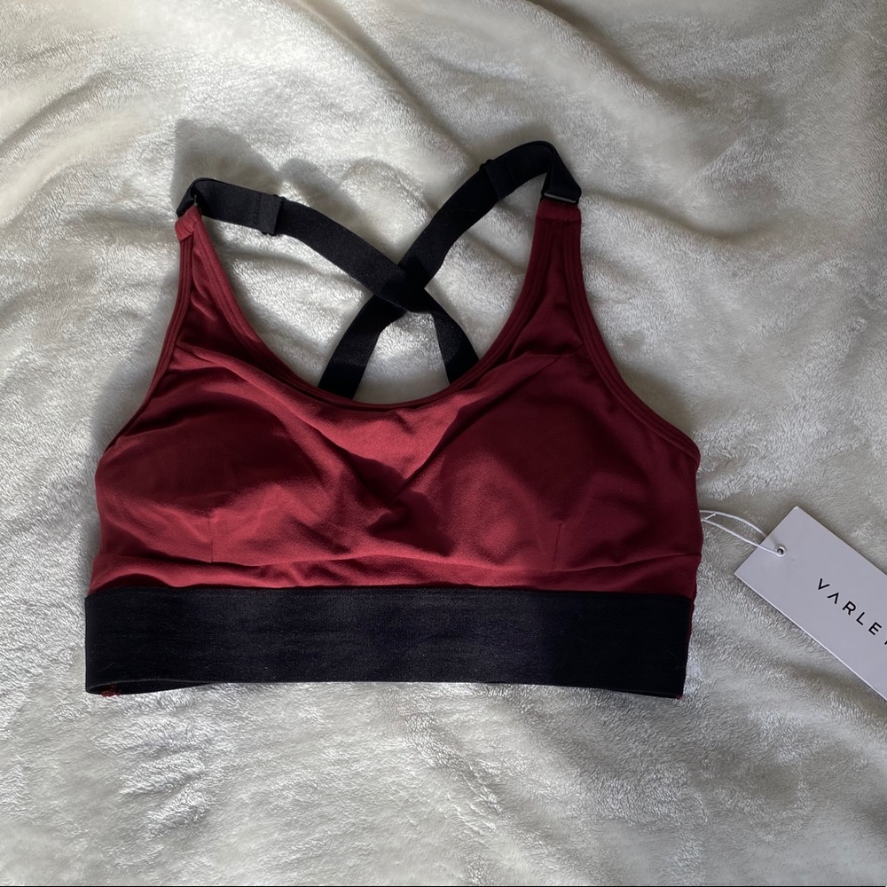 Varley Baird Sport Bra Workout top zinfandel red
